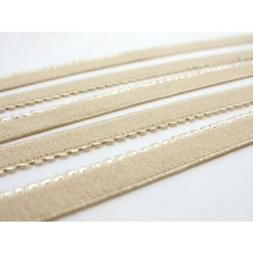 CLEARANCE|8 Yards 3/8 Inch Beige Decorative Pattern Lingerie Elastic|Headband Elastic|Skinny Elastic|Narrow Stretch Lace