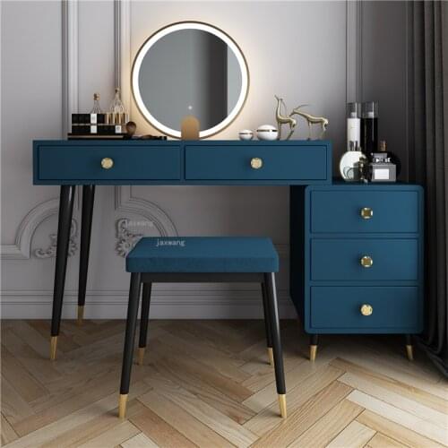 Luxury Dressers Bedroom Furniture Modern Home Dressing Table Bedside Storage Cabinet Nordic Ins Dressing Table with Mirror