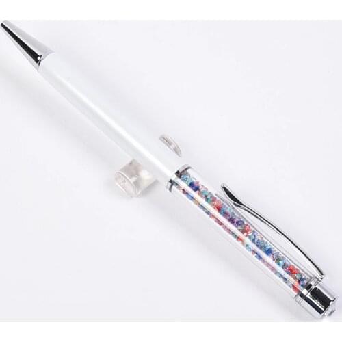 2020 New Arrival Rotating Metal Colored Crystal Ballpoint Pen with Bling Diamond Top Student Gift School Office Supplies