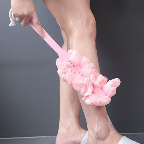 Bath Brush Back Body Bath Shower Sponge Scrubber Brushes With Handle Exfoliating Scrub Skin Massager Exfoliation Bathroom Brush