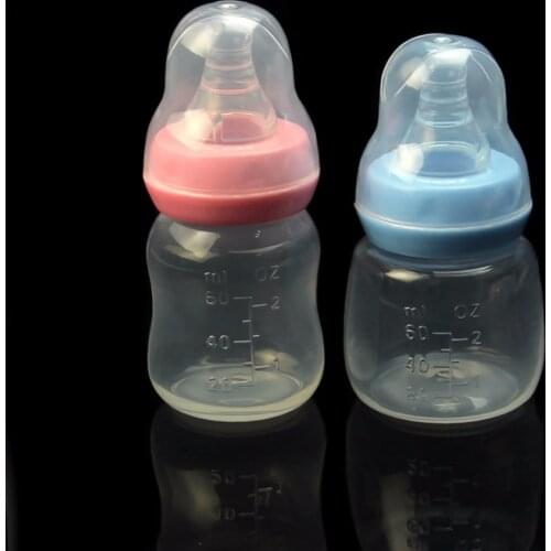 New 60ml 2OZ Silicone Baby Infant Newborn Feeding Nursing Nipple Bottle Bottles
