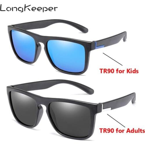 LongKeeper Kids/Adults TR90 Polarized Sunglasses Women Square Flexible Driving Sun Glasses UV400 Men Women Goggles Gafas de sol