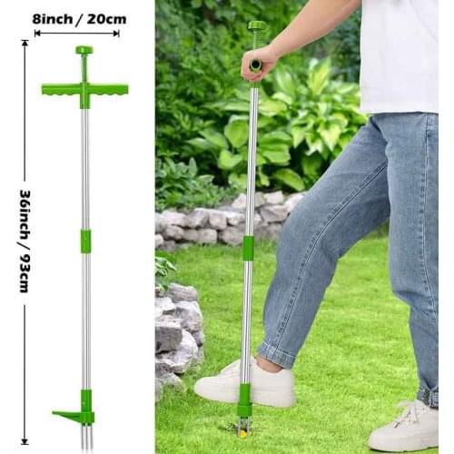 Garden Weeders Root Remover Outdoor Tool Claw Weeder Portable Manual Garden Lawn Long Handled Stand Up Weed Puller Lightweight