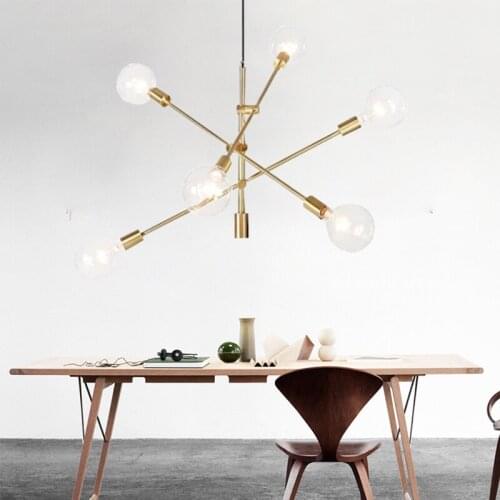 Vintage Loft Industrial Nordic Chandelier For Dining Kitchen Living Black/gold Suspension Luminaire Modern Chandelier Lighting