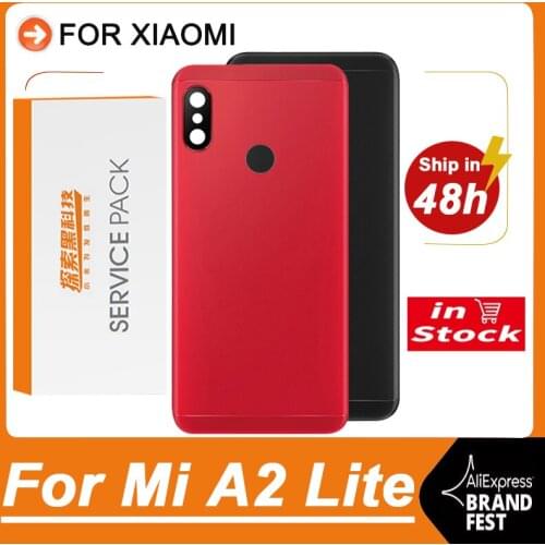High quality Back Housing Replacement for Xiaomi Mi A2 Lite Back Cover Battery with Camera Lens For Redmi 6 Pro Rear cover