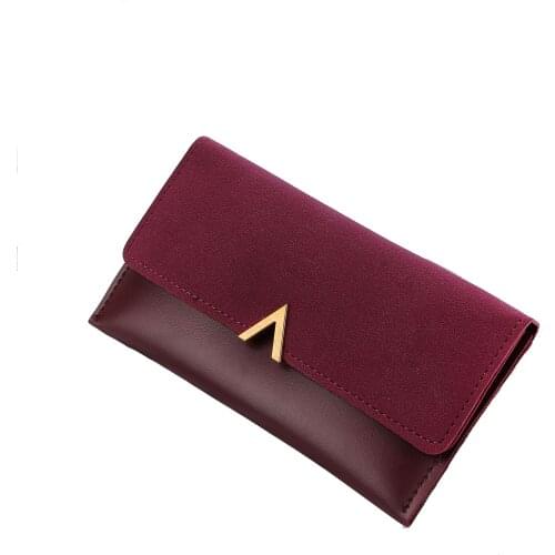 2021 Leather Women Wallets Hasp Lady Moneybags Zipper Coin Purse Woman Envelope Wallet Money Cards ID Holder Bags Purses Pocket