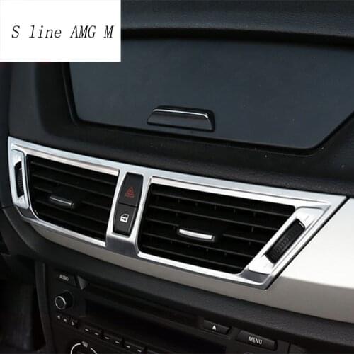 Car styling Center Console Air Conditioning Outlet frame decoration cover Stickers trim for BMW X1 E84 Interior Auto Accessories