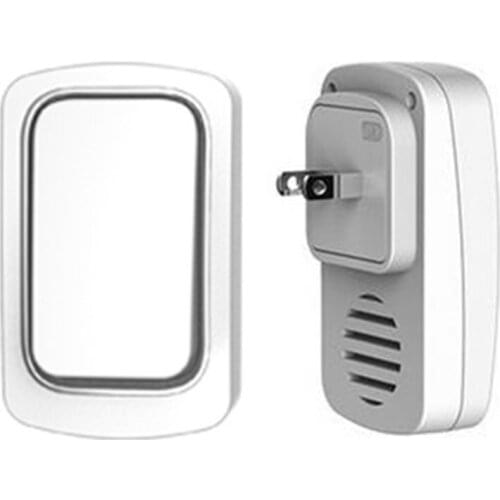 White Self-powered Wireless Remote Control Doorbell Pager Wireless Penetration IP68 Waterproof Strong Signal Doorbell