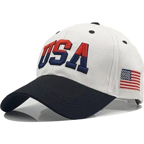 Unisex Baseball Cap USA 3D Embroidered Snapback Bone Couple Cap Adjustable Cotton Dad Hat Trucker Visor Caps