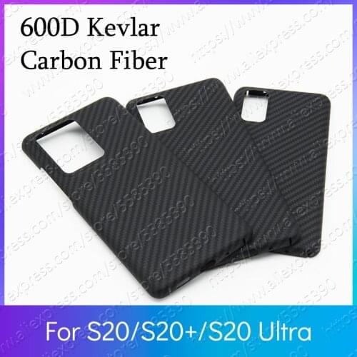 600D Kevlar Real Pure Carbon Fiber Ultra Light Body Armor Funda For Samsung S20 Ultra Case S20+ S20 Plus 5G Bumper Cover