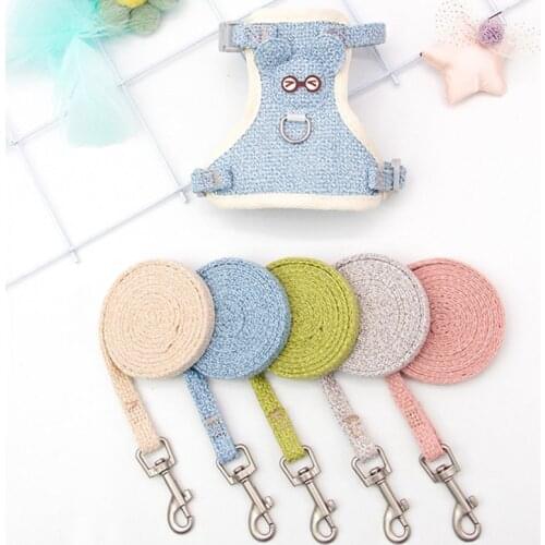 Colour Cartoon Chest Strap Dog Rope Cute Vest Traction Rope Small Medium Sized Pet Dogs 5 Colors Cat Accessories Teddy Chihuahua