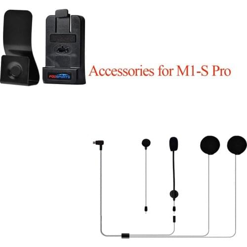 Fodsports Motorcycle Helmet Headset Intercom with Microphone Clip for M1-S Pro Bluetooth Earpiece Earphone Accessories