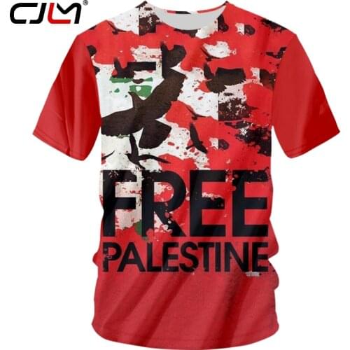 CJLM Palestine Flag Men T shirts Fashion Short Sleeve Summer Nostalgia T-shirts Brand Design Fans Cheer short sleeve Tshirt 5XL