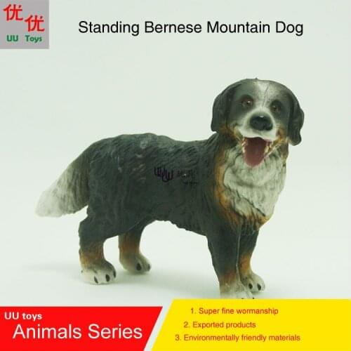 Hot toys:Standing Bernese Mountain Dog simulation model Animals kids toys children educational props