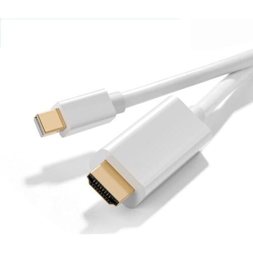 Premium Mini DP to HDMI cable 6ft 1.8m for macbook pro air mini(PTN3361BBS IC+copper conductor+foling+AL braiding)