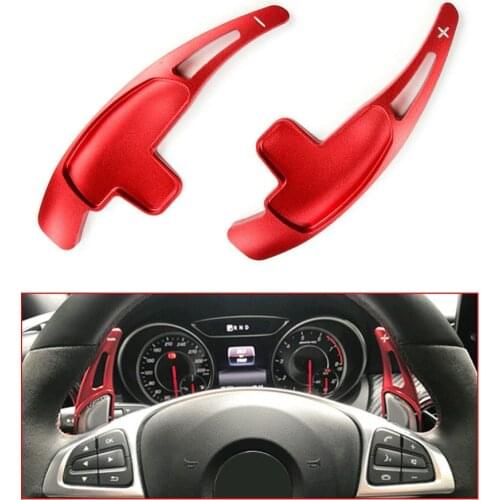 Yubao Red Aluminum alloy Paddle Shifter Extension For Mercedes Benz A45 GLA45 C63 E63 GLA Car Steering wheel shift paddles