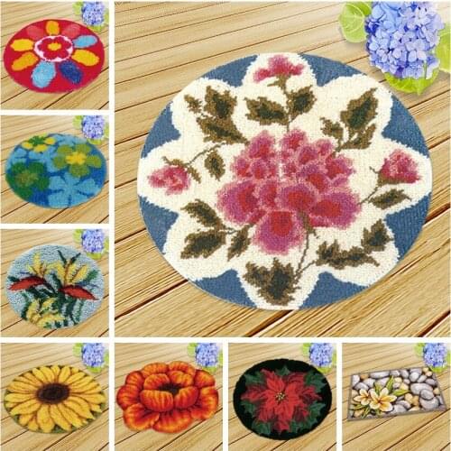 Latch Hook Kits Diy Smyrna Knooppakket Do It Yourself Needlework Mat Kit Almofadas Embroidery Cushions Latch Hook Cushion Flower