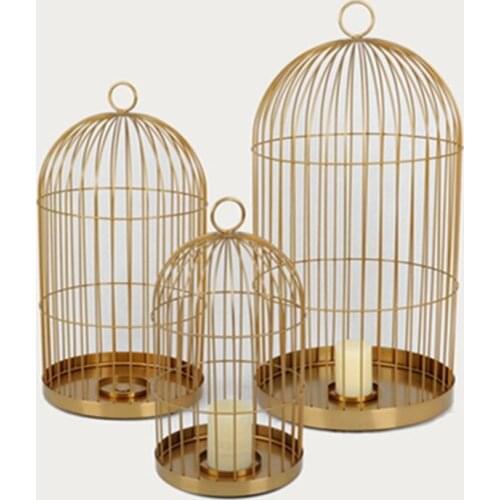 1PCS European style iron decorative bird cage wedding window bird cage candlestick decoration photography props