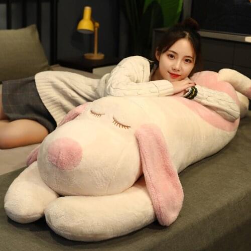 Cute Cartoon Dog Plush Toy Giant Soft Animal Sleeping Pillow Doll for Girl Children Gift Decoration 110cm 130cm 150cm DY50961