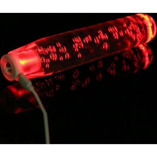 250mm Multi-Color LED Change Crystal Bubble Manual Gear Shift Knob Shifter