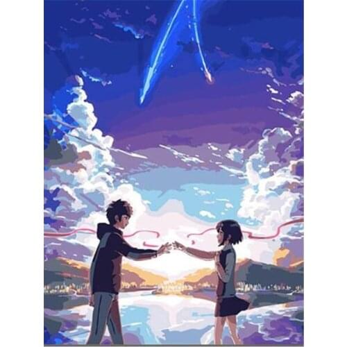 Cartoon Anime DIY 11CT Cross Stitch Embroidery Kits Needlework Craft Set Printed Canvas Cotton Thread Home Wholesale