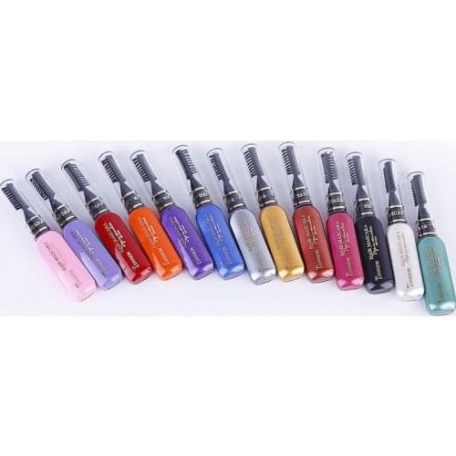 13 Colors One-time 15ML Hair Color Hair Dye Temporary Non-toxic DIY Hair Color Mascara Dye Cream Blue Grey Purple