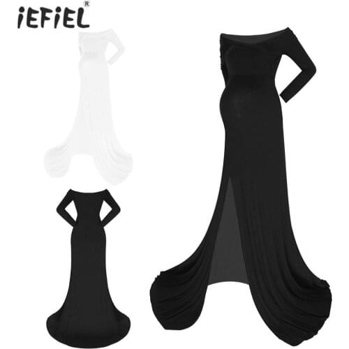 Maternity Photography Props Pregnancy Dress Pregnant Women Gown Long Sleeve Dresses For Photo Shoot summer Pregnant Clothes