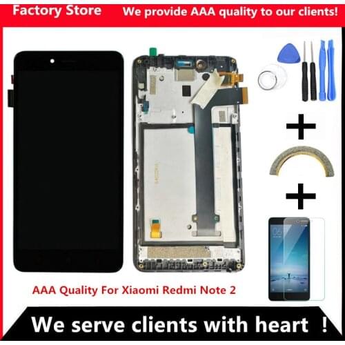 Q&Y QYJOY AAA Quality LCD For Xiaomi Redmi Note 2 Lcd Display Screen Replacement For Hongmi Note 2 Digiziter Aseembly