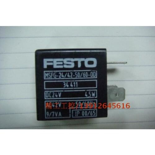 [SA] FESTO original secondary solenoid valve coil 42-50\ 60-0D MSFG-24\ 34411 in kind --10PCS/LOT