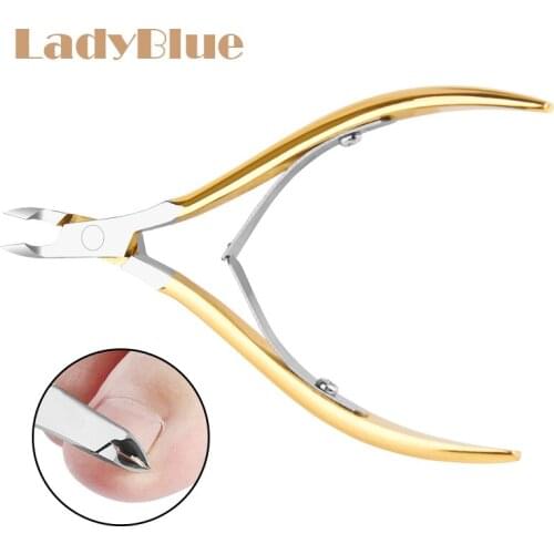 Stainless Steel Nail Clippers Cuticle Nipper Tweezers Dead Skin Remover Pliers Gold&Sliver Pedicure Scissor Manicure Tools