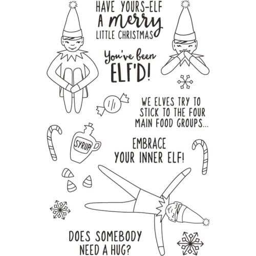 Cute ELF Transparent Clear Silicone Stamp Seal for DIY scrapbooking photo album Decorative clear stamps