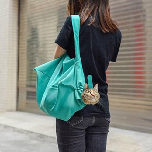 Pet Bag Foldable Pet Dog Cat Bag Outdoor Travel Handbag Portable Pouch Soft Single Shoulder Bag For Cats Puppy Dogs Pet Supplies