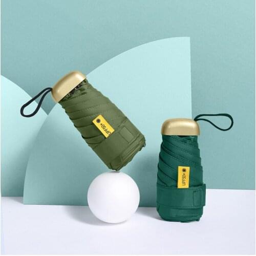 Ultralight Mini Flat Umbrella Small Pocket Simple Design Umbrellas Kids Sun UV protect Parasol Umbrella Rain Women Paraguas