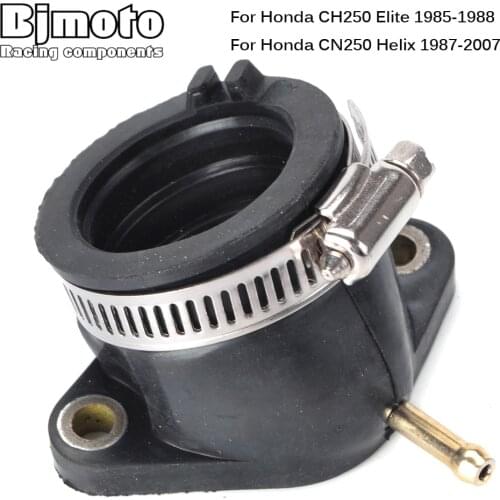 BJMOTO High Quality Motorcycle Carburetor Rubber Adapter Inlet Intake Pipe For Honda CN250 Helix 1987-2007 CH250 Elite 1985-88