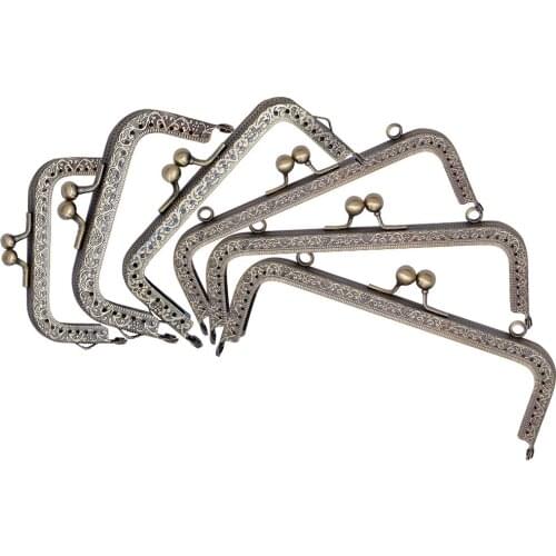 Metall Purse Frame for Women Bag Kiss Lock Clasp Handles Shoulder Bags Frame Accessories DIY Craft Supplies