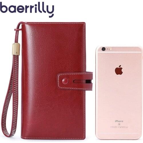 Genuine Leather Wallet Women Wallet Long Coin Purse Zipper Female Clutch Bags Women Wallets And Purses Card Holder Money Pocket