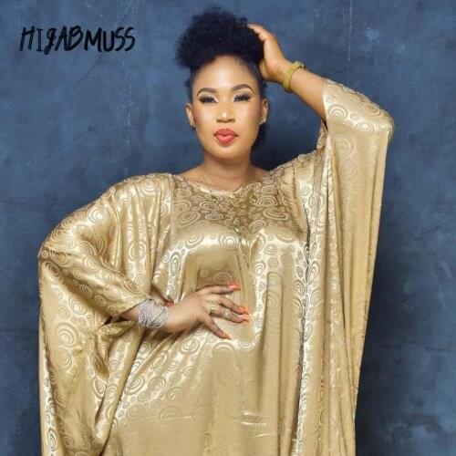 HIJABMUSS European And American Dress African Womens Robe Silk Jacquard Plus Belt 2021 Summer New Style Moroccan Caftan