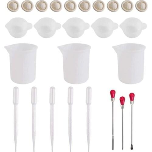 1 Set 100ml Silicone Measuring Mixing Cup Crystal Epoxy UV Resin Craft Casting Mould DIY Jewelry Making Tool
