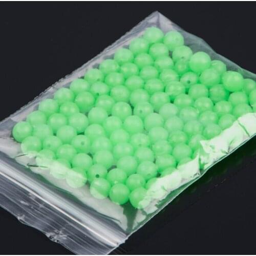 100pcs/lot Luminous Beads Fishing Space Beans Round Float Balls Stopper Light Balls Sea Fishing Tackle Lure Accessories