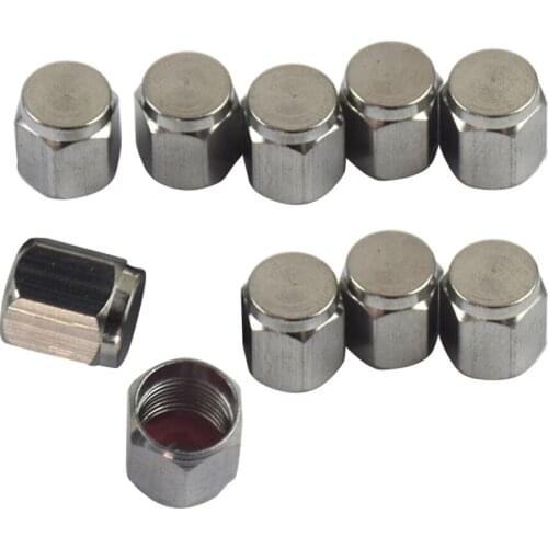 10x Car Schrader Valve Cap Motorcycle Dust Cover Trunks Screw-on Caps Accessory