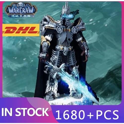 1680pcs Robot The Death Movie Knight toys King Arthas The Warcraw Lich Model Iron Game Set Building Blocks Bricks Kids Transform