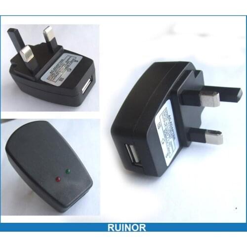 20pcs Red Green LED UK Plug AC 220V to DC 5V 500mA USB Power Charger Adapter