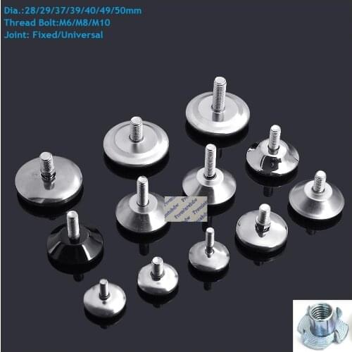 20Pcs/Lot M6 M8 M10 Thread Pronged T Nut T-nut Furniture Leg Leveler Leveling Feet Swivel Silver Black Steel Decorative Cover