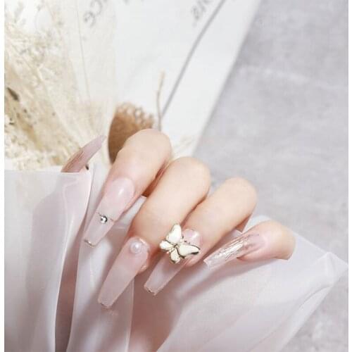 3D Flying Butterfly Zircon Nail Art Decorations Alloy Butterfly Shake Wing Luxury Crystal Nail Jewelry Manicure Accessories