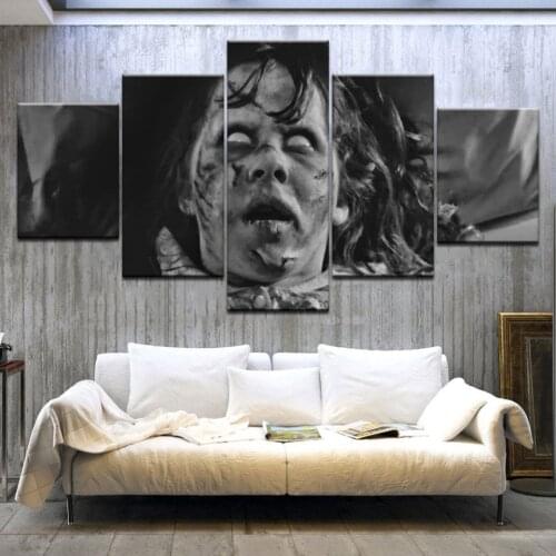 5 Panel/pieces HD Print Linda Blair The Exorcist Movie wall posters Print On Canvas Art Painting For home living room decoration