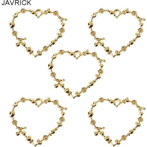 5Pcs Sweet Heart Blank Resin Frames Pendant Open Bezel Setting Jewelry Making