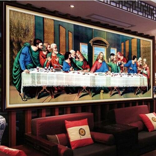 Diamond Embroidery,Round Diamond The Last supper Jesus Full rhinestone 5D Diamond painting cross stitch,needlework