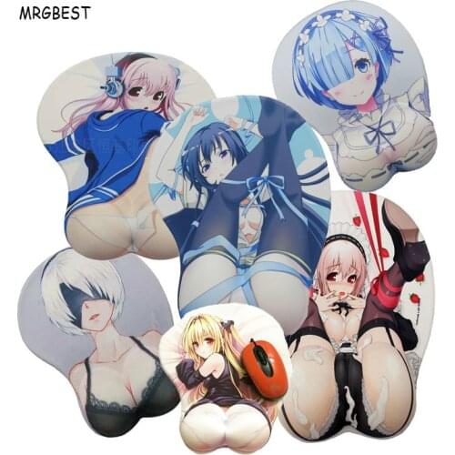 Animation Sexy Wrist Rest Mouse Pad Gaming High-end Silicon Pads Game Accessories Mat Silicon for Gamer To Prevent Hand Fatigue