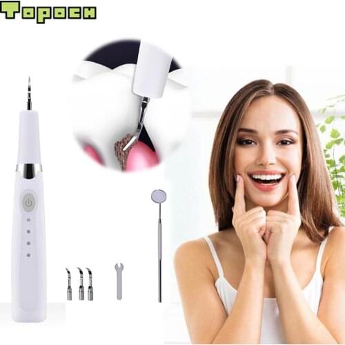 Painless Ultrasonic Tooth Scaler for Oral Hygiene Anesthesia Free Calculus Plaque Tartar Remover 3 Working Modes with Light