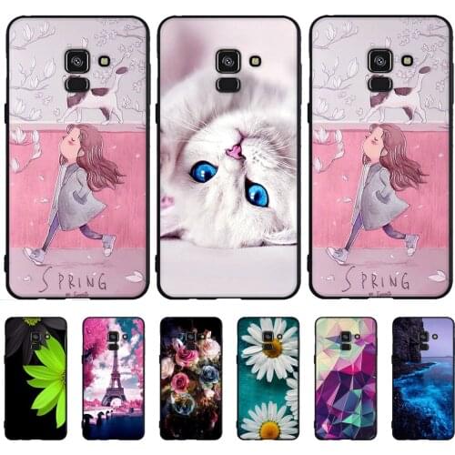 Black TPU Case For Samsung Galaxy A8 (2018) A530F Soft Silicone Back Phone Case Cover For Samsung Galaxy A8 2018 A530 Shells Bag